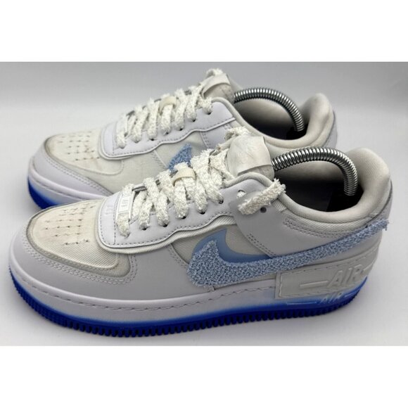 Nike AF1 Air Force Shadow White Royal Tint Women’s Sneakers FJ4567 100 Size 7 - Picture 4 of 10